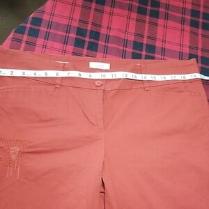 LOFT Terracotta Cropped Trousers